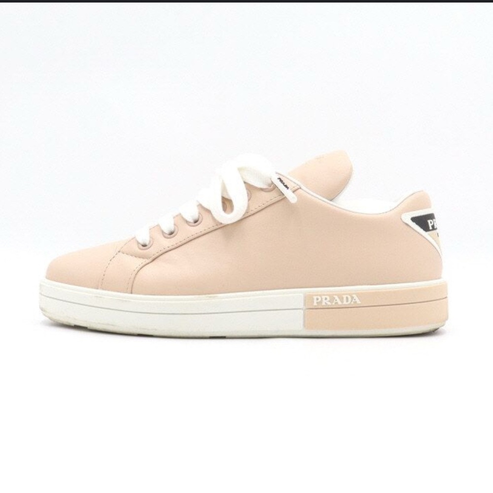 Prada Cream and White Sneakers Minimalist Design